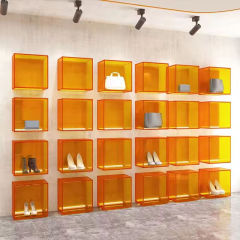 Colorful acrylic shoe bag display box
