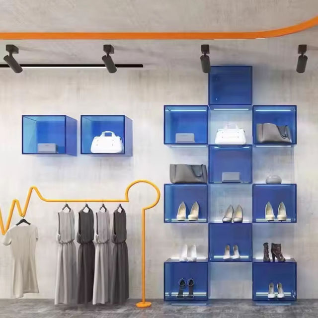 Colorful acrylic shoe bag display box