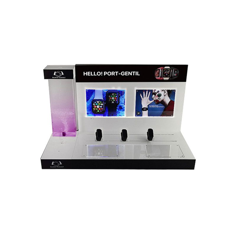 Supermarket desktop booth electronic product LED display rack