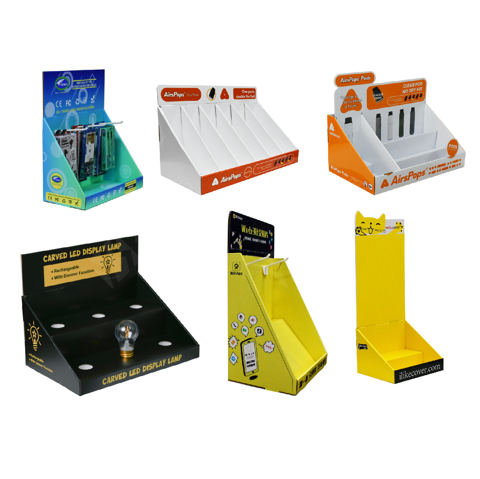 Cosmetics PDQ table paper display box