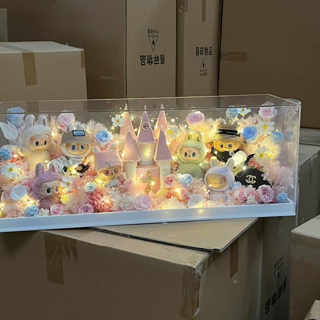 Acrylic blind box storage rack dust cover