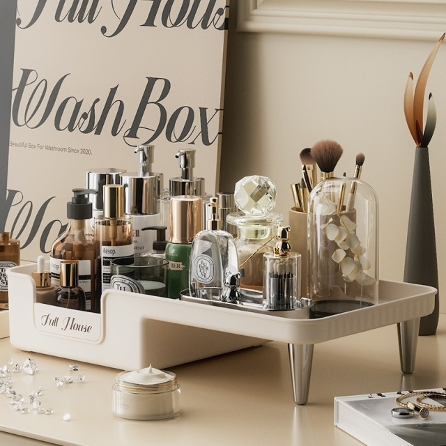 Dressing table perfume shelf