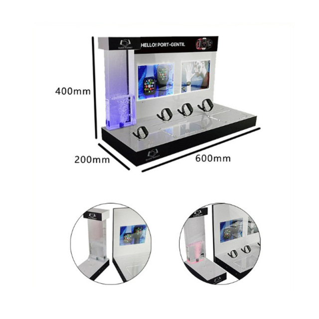 Supermarket desktop booth electronic product LED display rack