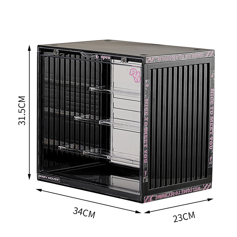 Acrylic container figurine display box cabinet