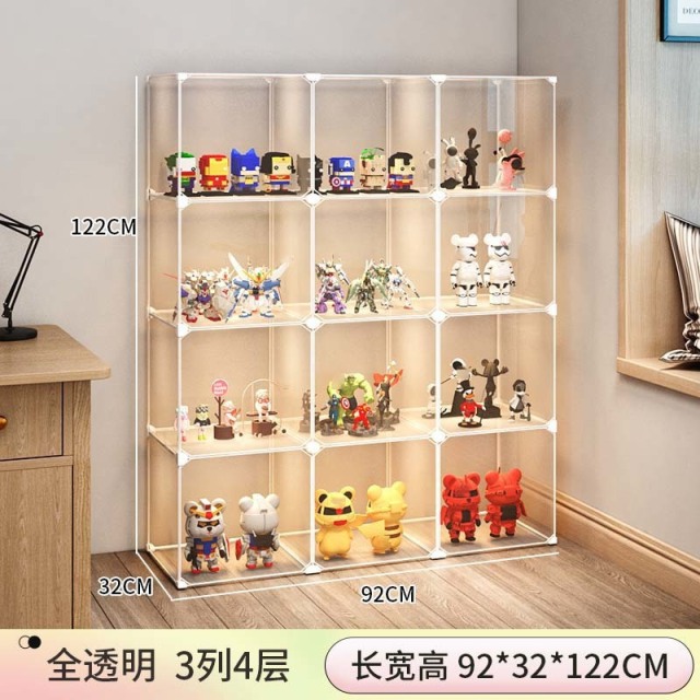 Handmade display cabinet, transparent storage box for building blocks
