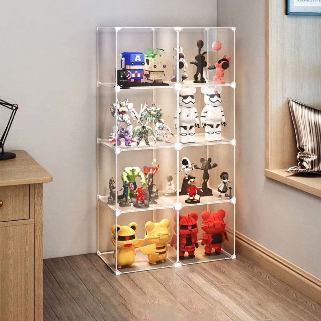 Handmade display cabinet, transparent storage box for building blocks
