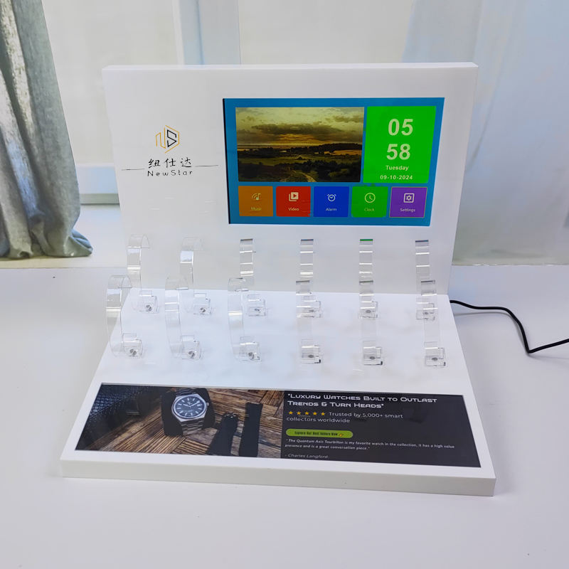 Electronic digital product display rack