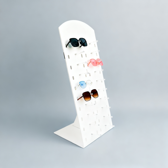L-shaped desktop acrylic glasses display stand