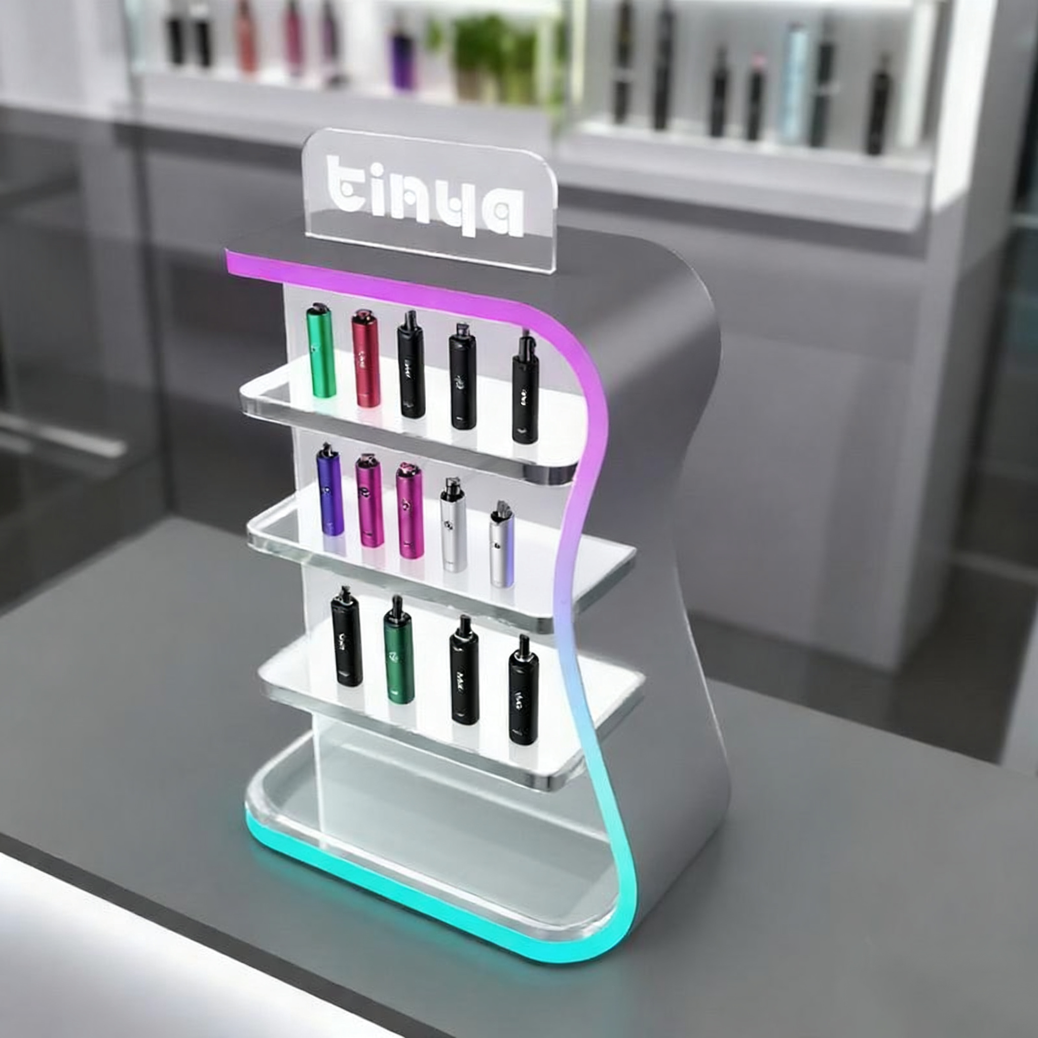Nicotine product display rack