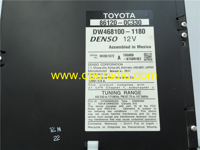 TOYOTA 86120-0C330 DW468100-1180 | Sequoia SR5 Limited