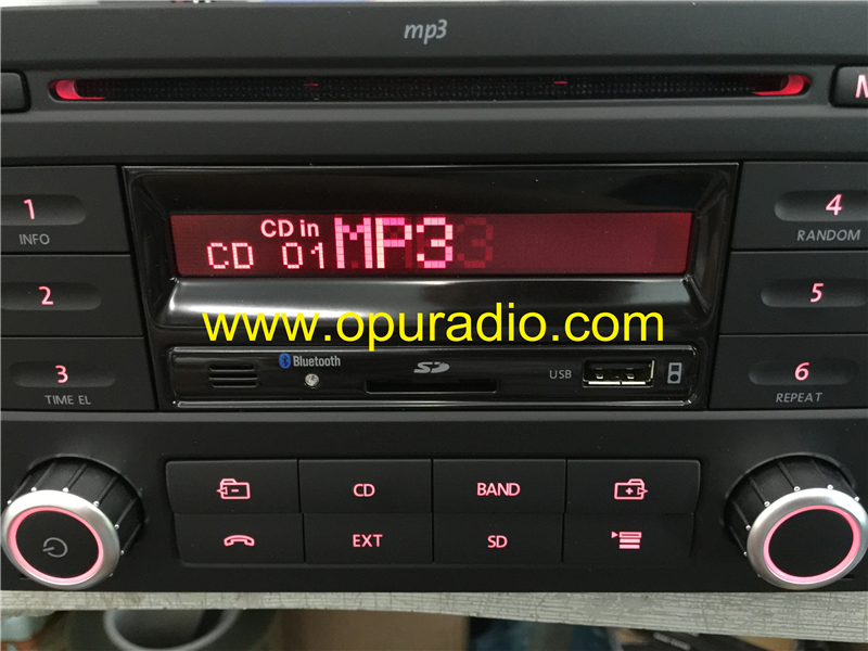 100% Brand New VOLKSWAGEN INF2-MID NLP CD PLAYER MP3 2DIN RCD200 5Z0035152KX for VW Golf Polo 2007-2014 car Radio AM FM Bluetooth phone SD Card USB AU
