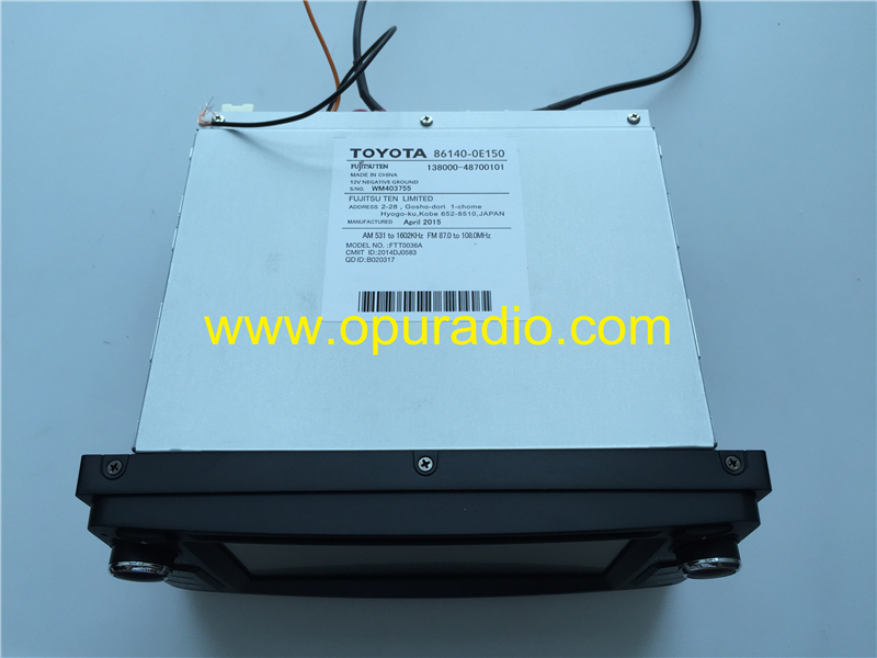 Toyota 86140-0E150 face10.2CM*20.3CM Fujitsu Ten CD Radio Bluetooth Phone USB AUX Camera AM FM for 2009-2013 Corolla CD player a lots of Toyota includ