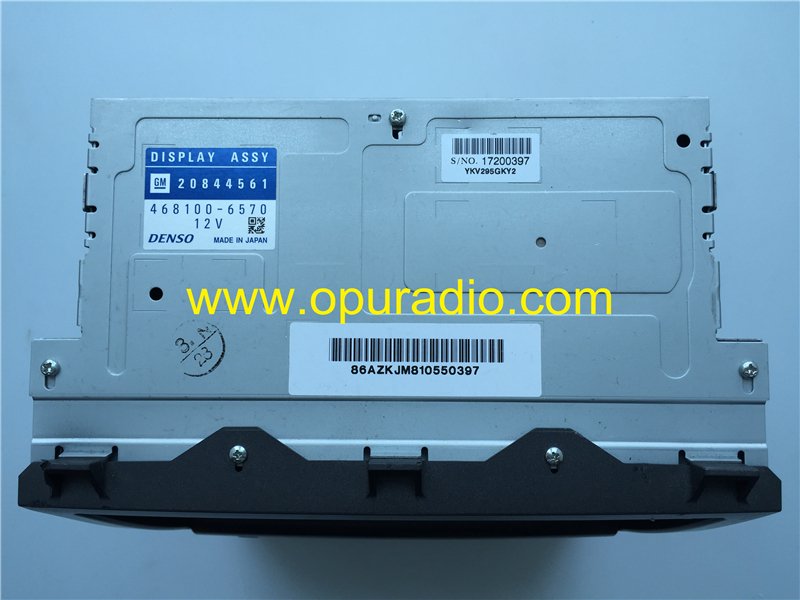 100% brand new GM 20844561 DENSO 468100-6570 for 2009-2011 GM Cadillac STS Base 3.6L V6 car audio 6 Disc CD/DVD changer Navigation Radio phone GPS AM