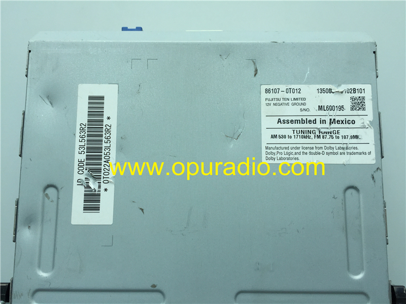 Fujitsu Ten 86107-0T020 86107-0T030 86107-0T011 86107-0T012 JBL Radio E7042 E7038 HDD Navigation Media MAP voice APPS Phone Bluetooth for 2012-2014
