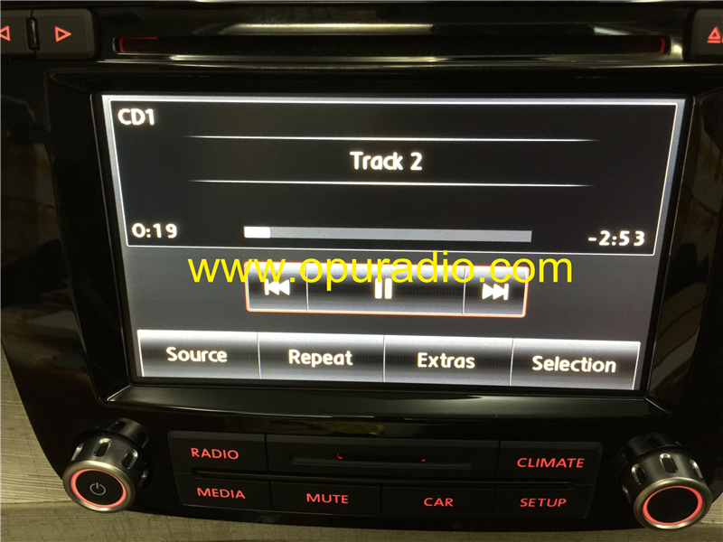 VW RCD550 7P6035162B P6035195D Volkswagen 2015-2016 Touareg 7P Stereo Radio Alpine 6 Disc CD changer Audio Media Phone SD Card Bluetooth Climate MP3