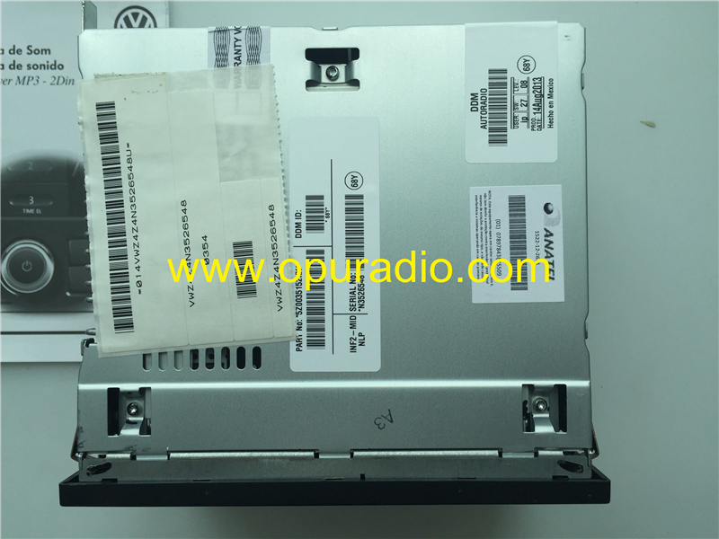 100% Brand New VOLKSWAGEN INF2-MID NLP CD PLAYER MP3 2DIN RCD200 5Z0035152KX for VW Golf Polo 2007-2014 car Radio AM FM Bluetooth phone SD Card USB AU