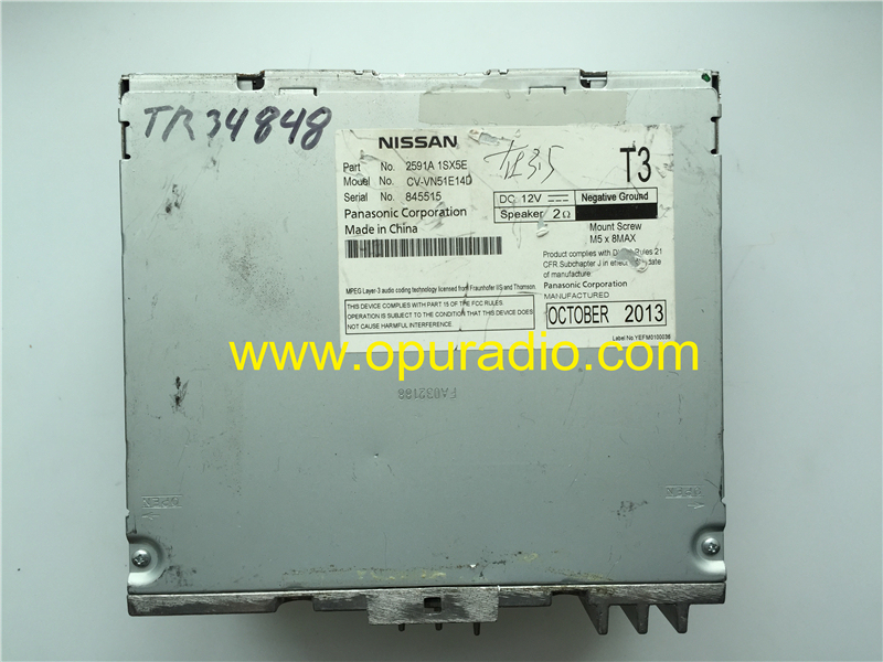 NISSAN 2591A 1SX5E PANASONIC CV-VN51E114D Radio Controller Control Unit CD player for Armada 2012-2015 Pathfinder 2013-2015 Maxima 2013-2014 Murano 20