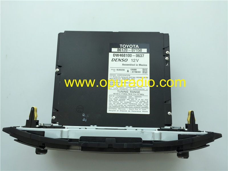 86120-07150 DENSO DW468100-0637 Navigation Radio for 2011-2012 Toyota Avalon Limited Base XLS CD changer AUX Audio Phone MAP Voice GPS Bluetooth with