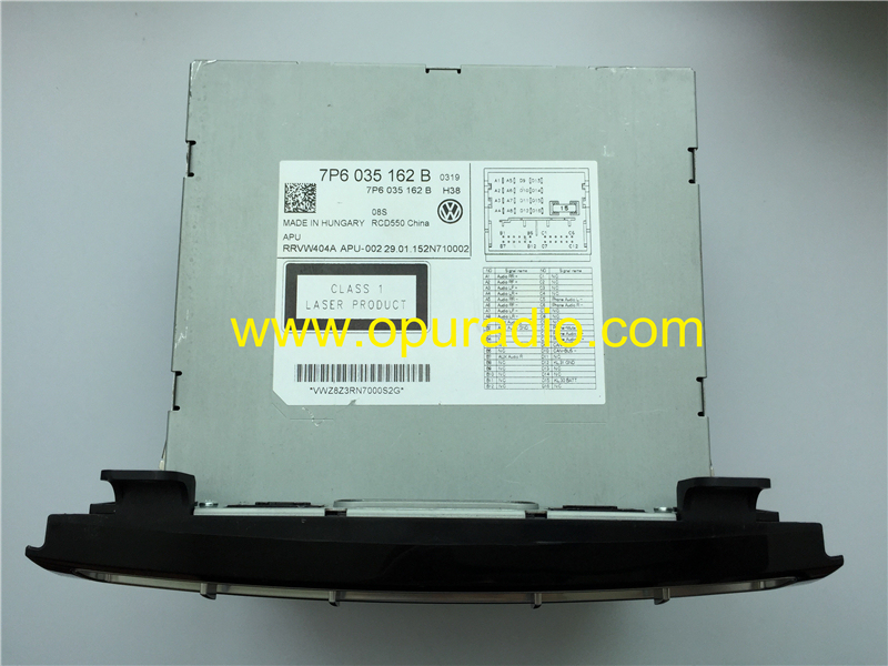 VW RCD550 7P6035162B P6035195D Volkswagen 2015-2016 Touareg 7P Stereo Radio Alpine 6 Disc CD changer Audio Media Phone SD Card Bluetooth Climate MP3