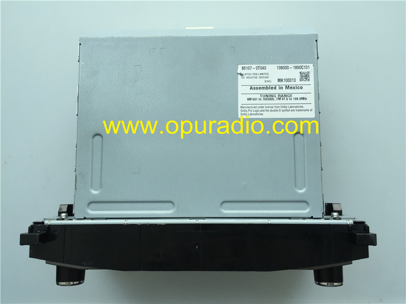 FUJITSU TEN 86107-0T040 DVD Navigation 138000-1890C101 2012-2015