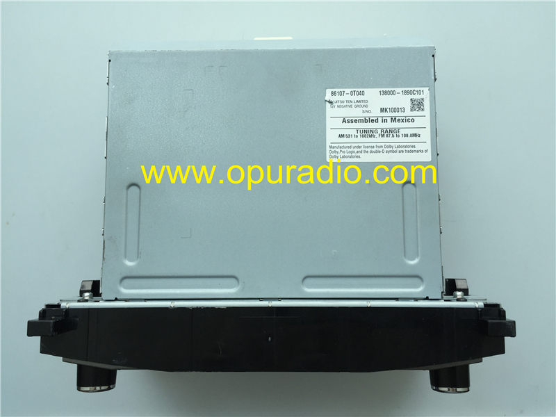 FUJITSU TEN 86107-0T040 DVD Navigation 138000-1890C101 for 2012-2015 Toyota VENZA E8054 JBL Sounds Systems HDD GPS car Radio Media MAP Phone Camera So