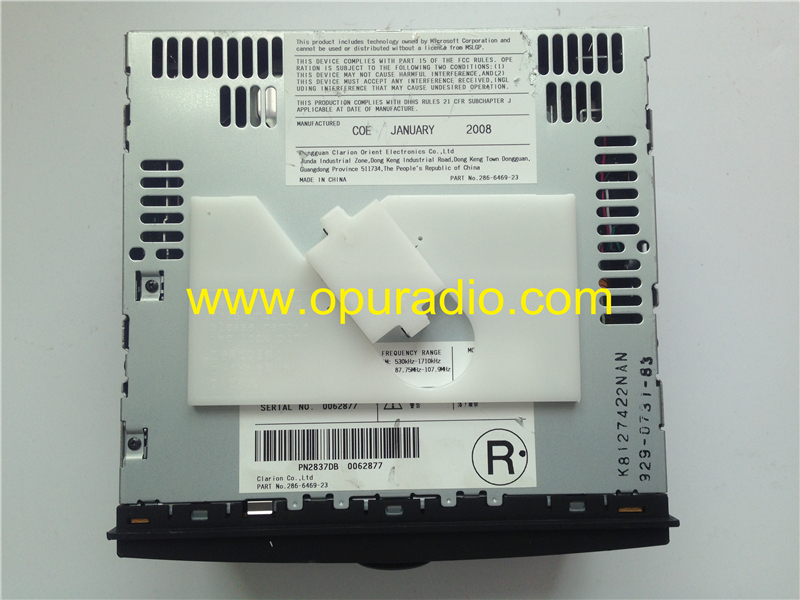 BOSE CD 6 Changer MP3 AUX OEM Factory stereo Radio for NISSAN 28185 ZE50B Maxima 2007 2008 car Audio Clarion PN-2837D USA CANADA VERSION