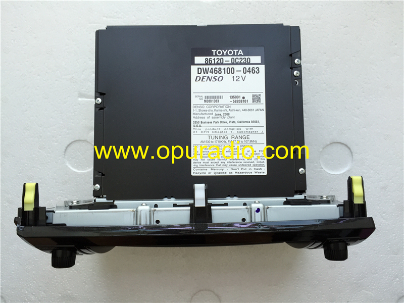 100% Brand new TOYOTA 86120-0C230 JBL Radio Receiver CD player BE7013 for Sequoia 08-09 Tundra car navigation GPS Bluetooth DENSO audio WMA MP3 DW4681