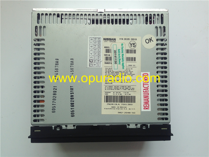 NISSAN 28185 EM31B 6CD changer MP3 CY09C clarion PN-2813L for 07-11 Versa Frontier Xterra Titan car CD radio USA CANADA VER.