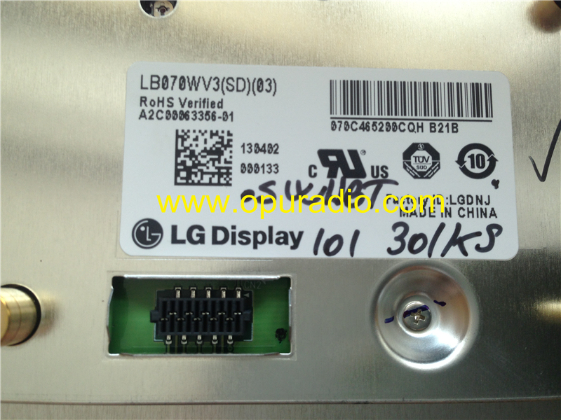 100% brand new LB070WV3 (SD)(01) (SD)(02) (SD)(03) LG Display LCD monitor screen for Mercedes W204 W166 W176 W172 NTG4.5 W212 NTG4 C207 GLK car DVD Na