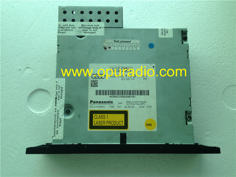 4L0 910 110B Panasonic Automotive CX-CA1696G Audi CD Changer Head unit for Q7 4L CD Wechsler MMI 2G car audio systems optica fiber
