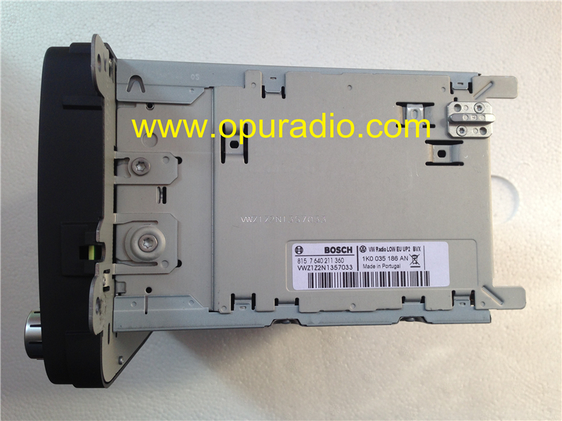 Bosch single CD MP3 head unit RCD310 1K0 035 186 AN Made in Portugal for VW Radio LOW EU UP2 with decode unlock Golf Jetta Passat Beatles
