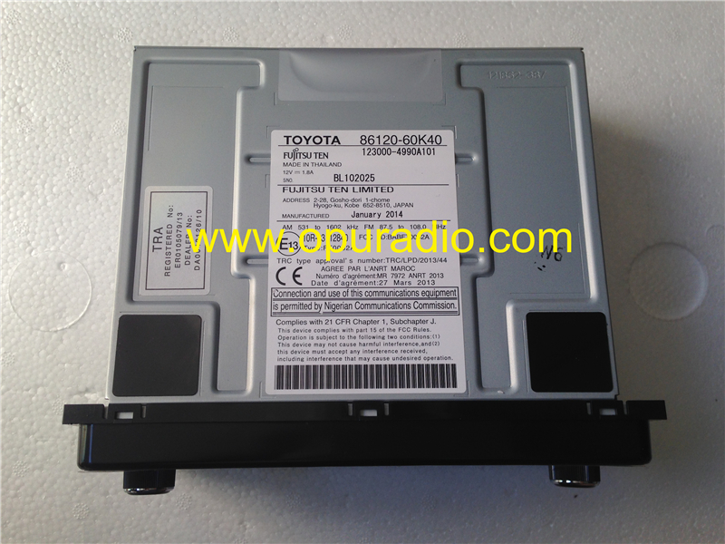 TOYOTA 86120-60K40 single CD radio AM FM MP3 AUX USB Bluetooth