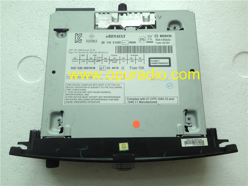 Bosch CD radio with Bluetooth MP3 new style for Renault Koleos car audio radio