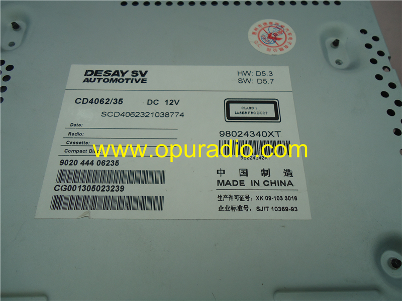 DESAY RD43 MP3 USB head unit CD4062 for Peugeot 408 307 Citroen car radio