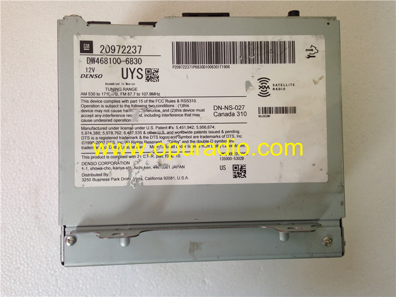 GM 22744758 DW468100-7011 DENSO HDD Navi Satellite Radio GM22776545 GM20870156 GM20972237 for Buick Lacrosse 2011 US chevy GMC Cadillac Canada