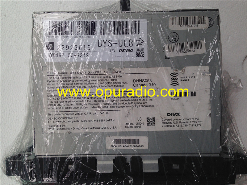 DENSO HDD NAV SATELLITE RADIO US CANADA ver. for GM Chevrolet 2010-2013 Chevy Tahoe Silverado GMC YUKON SIERRA DVD Navigation audio GM22888536 GM22854