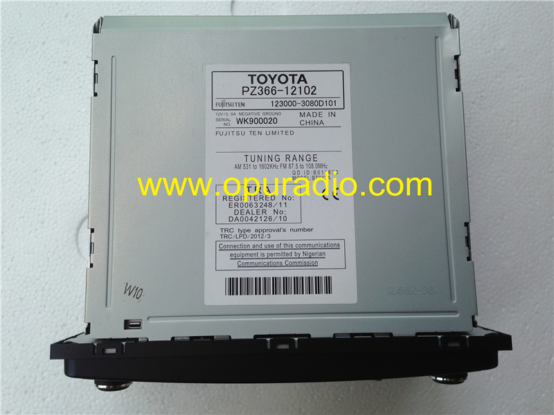 Toyota PZ366-12102 Fujitsu ten 6 CD changer MP3 Bluetooth for Toyota Land Cruiser FJ Prado car 6 disc radio with Bluetooth