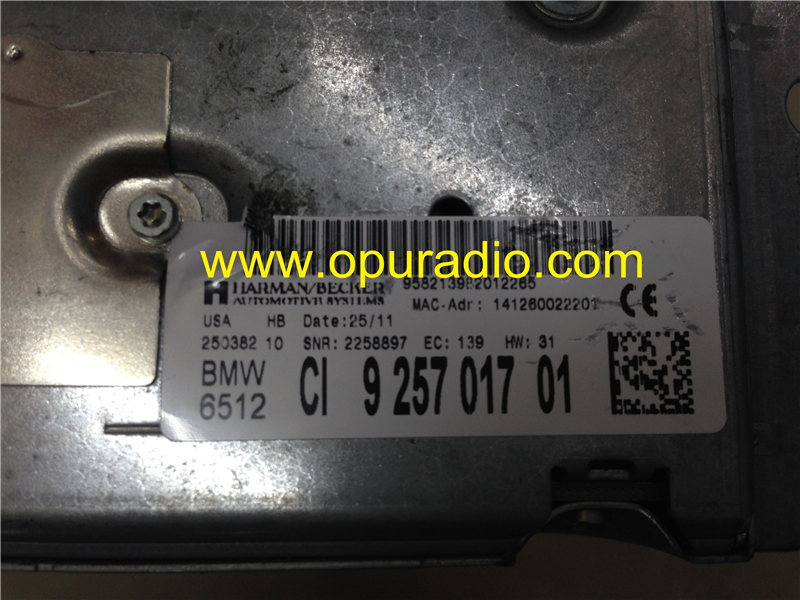 Harman Becker DVD navigation satellite radio with HDD for BMW 11 year 3big sockets car audio