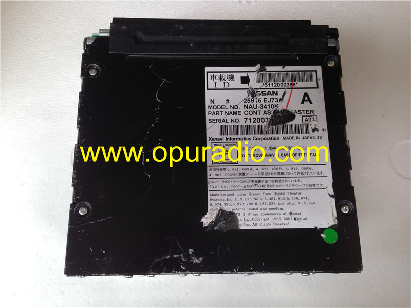 Nissan 25915 EJ73A Xanavi single CD navigation MAP GPS audio for Infiniti car cd radio Navi TEL bluetooth