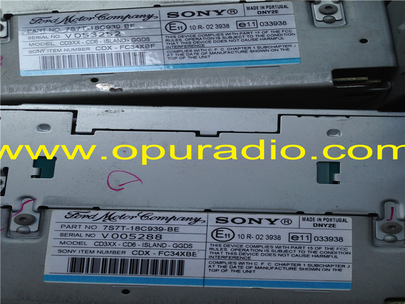 SONY 6 CD changer radio head unit CDX-FC34XBE/F 7S7T-18C939-BE/F MP3 Bluetooth FoMoCo for Ford Focus Mondeo car AUDIO SYSTEMS