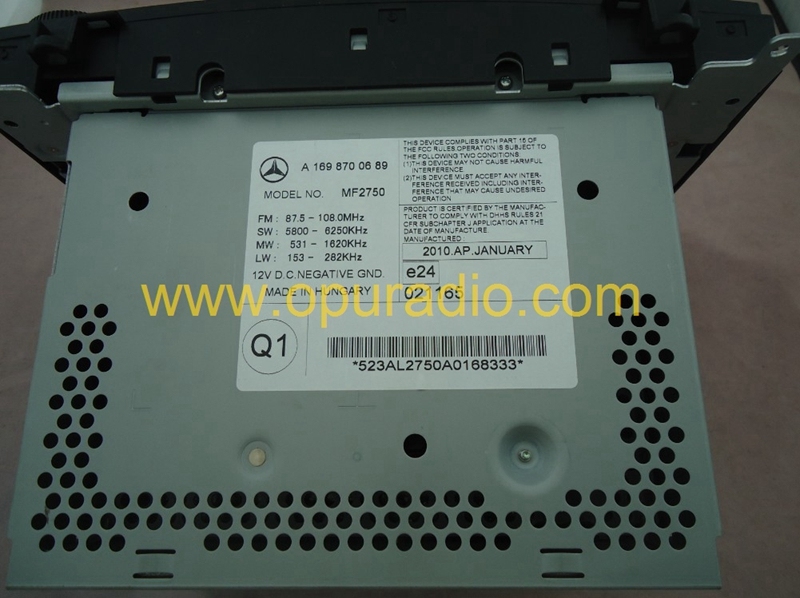 Alpine single CD radio MF2750 for Mercedes Viano/Vito/Sprinter B class Audio 20 CD A169 870 06 89 made in Hungary