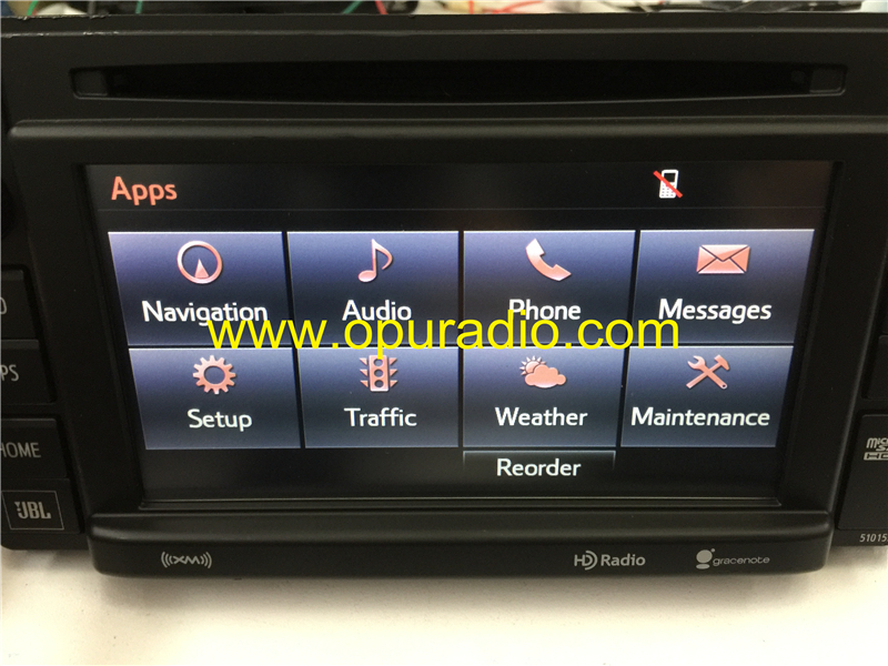 86100-0C241 for 2014-2017 Toyota Tacoma Entune Touch screen Navigation GPS JBL CD Player 2014-2015 Sequoia MAP SD Card Audio APPS XM HD Radio