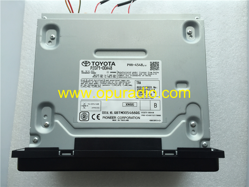 TOYOTA PZ071-00A48 DVD video Player for 2015 Land Crusier car Radio SD Card Disc USB Ipod AUX AV Rear Monitor camera Region 2