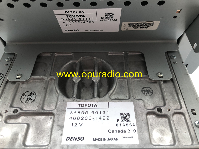 TOYOTA 86431-53331 53330 86805-60131 53241 DENSO Display Touch screen for 2010-2012 Lexus IS250 IS350 IS-F HDD navigation car audio Phone MAP GPS