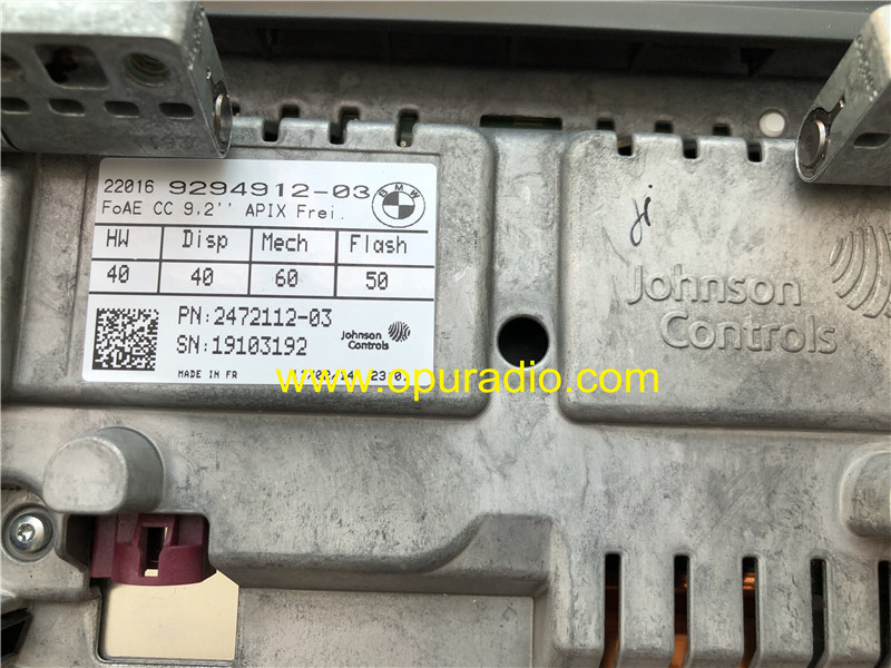 BMW overhead Johnson controls Optrex 9.2inch T-55240GD092 BMW 7 Series Rolls-Royce Lamborghini car Overhead Roof Headrest Entertainment DVD player