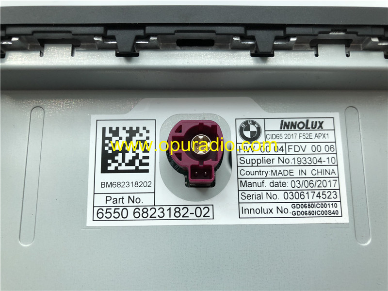 6550 6823182 Display Monitor 6.5 inch Screen for 2017 2018 BMW CID65 F52 APX1 car audio 1 Series 1er 118 125i media phone EVO Idrive