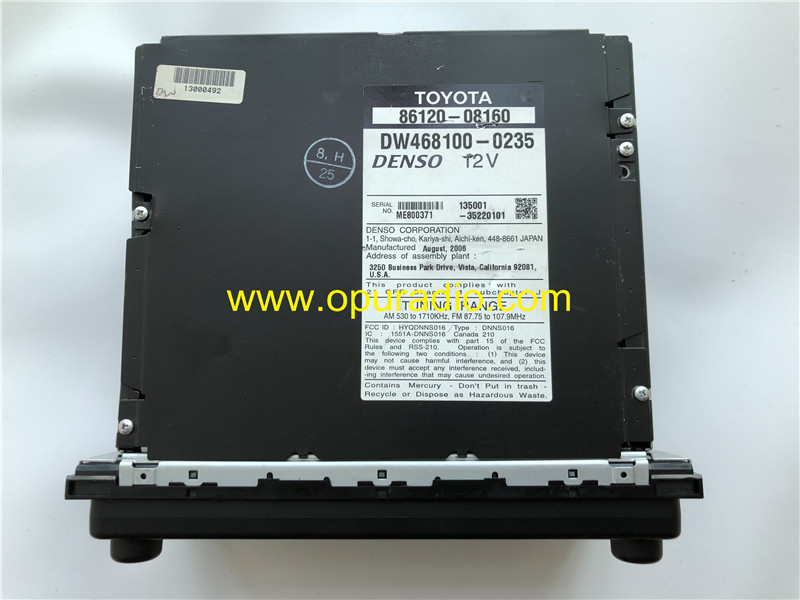 TOYOTA 86120-08160 JBL Car Radio E7007 MAP Voice Navigation WMA MP3 4CD changer for 2006-2010 Sienna Solara 4 Runner Audio Media