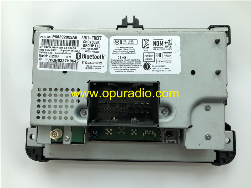 P68292822AE AH Touch display unit CONTINENTAL AS VP2RFP MAP NAFTA 8.4 SDARS for 2018 JEEP Compass navigation radio Bluetooth CHRYSLER GROUP LLC