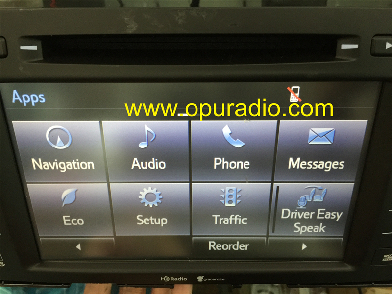 Panasonic Automotive systems 86100-0E261 CQ-XT83E17X HD Radio Audio APPS Phone MAP Micro SD Card with JBL 57064 GreenEdge for 2015-2016 Toyota Highlan