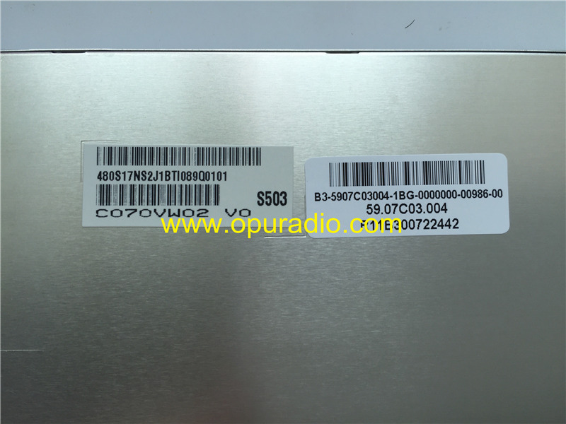 C070VW02.V0 Display Screen Monitor for Roewe car DVD audio Media Peugeot 508